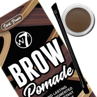 W7 Brow Pomade Eyebrow Definer Shaping Gel Colour Tint Jar & Brush Easy blend Dark Brown Health & Beauty:Make-Up:Eyes:Eyebrow Liner & Definition brows eyes makeup