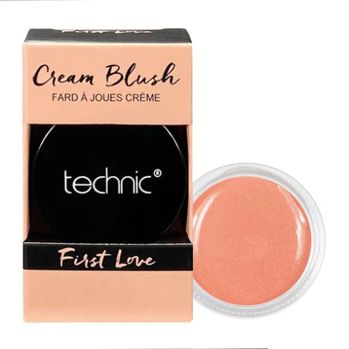 Technic Cream Blush Light Vegan Blusher First Love - peach blush face makeup