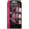 Royal Full Coverage False Nail Artificial Tips + 3g Glue Set of 24 In The Mix Stiletto - pink & burgundy false nails nails
