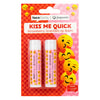 Face Facts Joypixels Scented Lip Balm 2pcs Kiss Me Quick Strawberry lips makeup