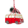 Hanging Christmas Tree Decoration Sass and Belle Glass Xmas Ornament Bauble Gift Camper Van with a Xmas Tree Christmas