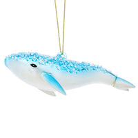 Hanging Christmas Tree Decoration Glass Baubles Sass and Belle Ornament Glitter Humpback Whale Christmas galaxy seasonal