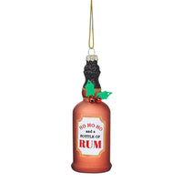Hanging Christmas Tree Decoration Glass Baubles Sass and Belle Ornament Rum Bottle Christmas galaxy seasonal