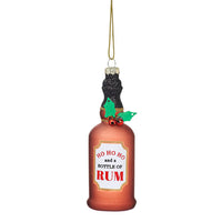 Hanging Christmas Tree Decoration Sass and Belle Glass Xmas Ornament Bauble Gift Rum Bottle Christmas