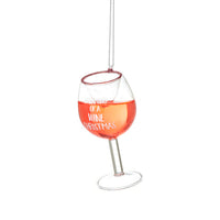 Hanging Christmas Tree Decoration Glass Baubles Sass and Belle Ornament Glass of Wine Christmas galaxy seasonal