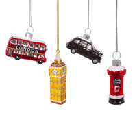 Hanging Christmas Tree Decoration Glass Baubles Sass and Belle Ornament London Mini Bauble Set Christmas galaxy seasonal