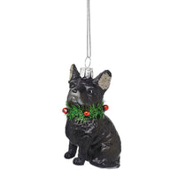 Hanging Christmas Tree Decoration Glass Baubles Sass and Belle Ornament Festive French Bulldog Christmas galaxy seasonal