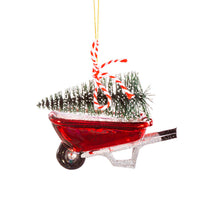 Hanging Christmas Tree Decoration Glass Baubles Sass and Belle Ornament Garden Wheelbarrow with Xmas Tree Christmas galaxy seasonal
