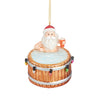 Hanging Christmas Tree Decoration Sass and Belle Glass Xmas Ornament Bauble Gift Santa in a Hot Tub Christmas