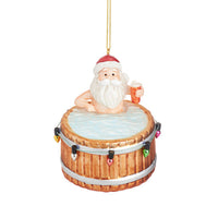 Hanging Christmas Tree Decoration Sass and Belle Glass Xmas Ornament Bauble Gift Santa in a Hot Tub Christmas