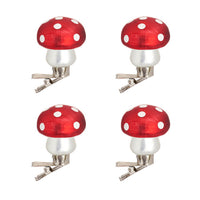 Hanging Christmas Tree Decoration Glass Baubles Sass and Belle Ornament Mushroom Clips Set of 4 Christmas galaxy seasonal