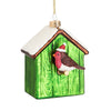 Hanging Christmas Tree Decoration Sass and Belle Glass Xmas Ornament Bauble Gift Birdhouse with Robin Christmas