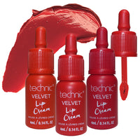 Technic Velvet Lip Cream Liquid Lipsticks Red Lip Colour Collection Health & Beauty:Make-Up:Lips:Lipstick lips makeup