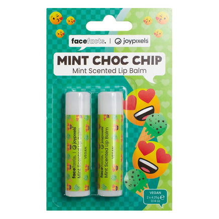 Face Facts Joypixels Scented Lip Balm 2pcs Mint Choc Chip galaxy lip balm lips makeup