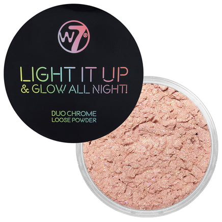 W7 Light It Up & Glow All Night! Duo Chrome Loose Powder Highlighter Shimmer No Vacancy - bronze iridescent Health & Beauty:Make-Up:Face:Bronzer, Contour & Highlighter bronzer face galaxy makeup