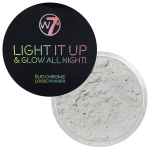 W7 Light It Up & Glow All Night! Duo Chrome Loose Powder Highlighter Shimmer On Air - blue iridescent Health & Beauty:Make-Up:Face:Bronzer, Contour & Highlighter bronzer face makeup