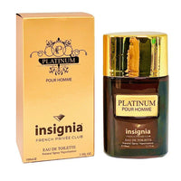 Insignia Perfume EDP Eau De Parfum Spray Fragrance 100ml Platinum Pour Homme - for Him gift her him