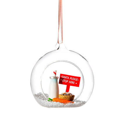 Hanging Christmas Tree Decoration Glass Baubles Sass and Belle Ornament Santa Please Stop Here Bauble Christmas galaxy seasonal