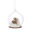 Hanging Christmas Tree Decoration Sass and Belle Glass Xmas Ornament Bauble Gift Bear with Gift Dome Bauble Christmas
