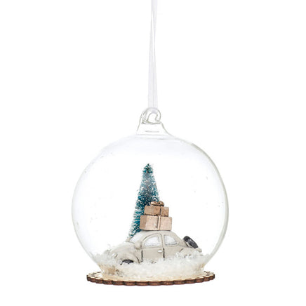 Hanging Christmas Tree Decoration Glass Baubles Sass and Belle Ornament Snowy White Car Dome Bauble Christmas galaxy seasonal