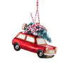 Hanging Christmas Tree Decoration Sass and Belle Glass Xmas Ornament Bauble Gift Red Car Coming Home For Xmas Christmas