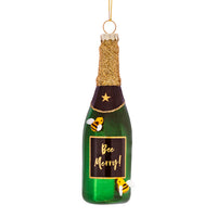 Hanging Christmas Tree Decoration Glass Baubles Sass and Belle Ornament Bee Merry Champagne Bottle Christmas galaxy seasonal