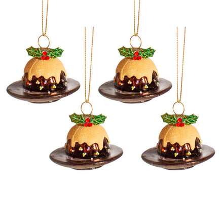 Hanging Christmas Tree Decoration Glass Baubles Sass and Belle Ornament Christmas Pudding Set of 4 Christmas galaxy seasonal