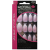 Royal Full Coverage False Nail Artificial Tips + 3g Glue Set of 24 Reflection Stiletto - nude pink false nails nails