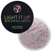 W7 Light It Up & Glow All Night! Duo Chrome Loose Powder Highlighter Shimmer Soho - lilac iridescent Health & Beauty:Make-Up:Face:Bronzer, Contour & Highlighter bronzer face galaxy makeup