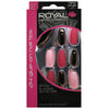 Royal Full Coverage False Nail Artificial Tips + 3g Glue Set of 24 Sugar Plum - pink red chrome metallic false nails nails