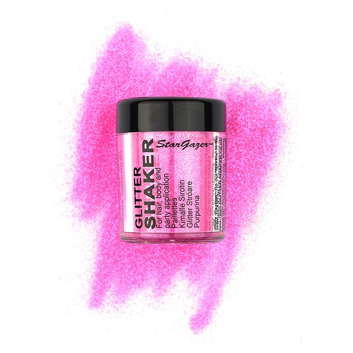 Stargazer Cosmetic NEON Loose GLITTER Shaker Face Body Nails Glow under UV Light UV Pink Health & Beauty:Make-Up:Eyes:Eye Shadow fancy glitter makeup stars