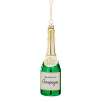 Hanging Christmas Tree Decoration Sass and Belle Glass Xmas Ornament Bauble Gift Luxe Champagne Bottle Christmas
