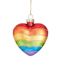 Hanging Christmas Tree Decoration Glass Baubles Sass and Belle Ornament Rainbow Heart Shaped Bauble Christmas galaxy seasonal