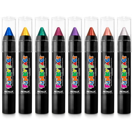Funky Face Metallic Face & Body Paint Sticks Fancy dress Makeup Festival Clothes, Shoes & Accessories:Specialty:Fancy Dress & Period Costume:Accessories:Face Paint & Stage Make-Up eyeliner eyes eyeshadow face paint fancy galaxy makeup metallic