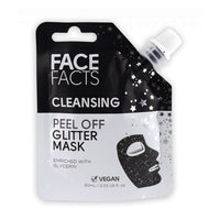 2 x Face Facts Peel Off Glitter Face Mask Cleansing Brightening Skin 2 x 60ml Black glitter Health & Beauty:Skin Care:Skin Masks face care skin