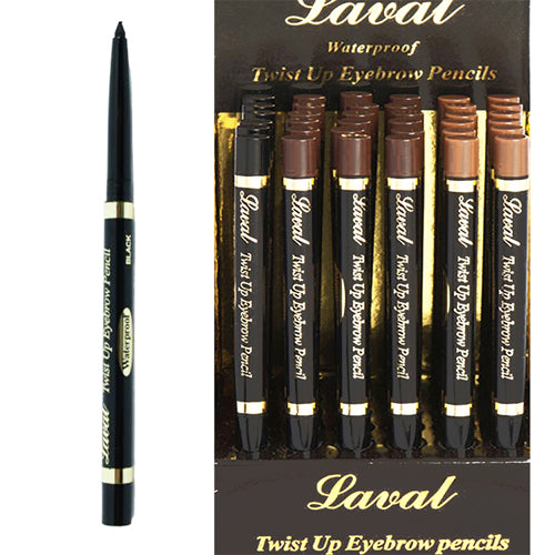 Laval Twist Up Waterproof Eyebrow Pencil Brow Liner Definer Black Health & Beauty:Make-Up:Eyes:Eyebrow Liner & Definition brows eyes makeup