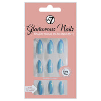 W7 Glamorous Nails False Tips Full Coverage Set of 24 + Glue Lasts up to 7 days Cool Dive Chrome Chameleon Stiletto Health & Beauty:Nail Care, Manicure & Pedicure:Nail Art:Artificial Nail Tips false nails nails