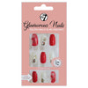 W7 Glamorous Nails False Tips Full Coverage Set of 24 + Glue Lasts up to 7 days Crown Jewels Jems & Glitter Health & Beauty:Nail Care, Manicure & Pedicure:Nail Art:Artificial Nail Tips false nails nails