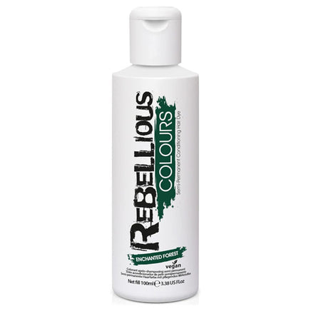 Rebellious Colours Semi-Permanent Hair Dye Vegan Hair Colour 100ml Enchanted Forest hair hair dye super