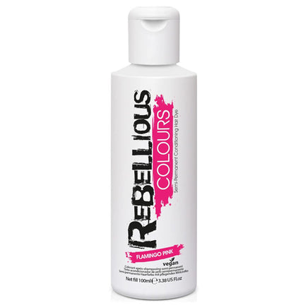 Rebellious Colours Semi-Permanent Hair Dye Vegan Hair Colour 100ml Flamingo Pink hair hair dye super