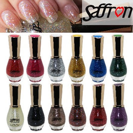 Saffron GLITTER Nail Polish Varnish 13ml Health & Beauty:Nail Care, Manicure & Pedicure:Nail Polish & Powders:Nail Polish galaxy nail polish nails polish stars