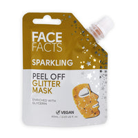 2 x Face Facts Peel Off Glitter Face Mask Cleansing Brightening Skin 2 x 60ml Gold glitter Health & Beauty:Skin Care:Skin Masks face care skin