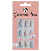 W7 Glamorous Nails False Tips Full Coverage Set of 24 + Glue Lasts up to 7 days Ice Princess Chrome Chameleon Stiletto Health & Beauty:Nail Care, Manicure & Pedicure:Nail Art:Artificial Nail Tips false nails nails