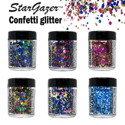 Stargazer CONFETTI Chunky Loose Glitter Face Body Nail Art Hair Health & Beauty:Make-Up:Eyes:Eye Shadow fancy glitter makeup stars