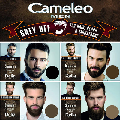 Delia Cameleo MEN GREY OFF Hair Beard Moustache Colouriser Covers Grey Dye Cream Health & Beauty:Hair Care & Styling:Hair Colourants hair hair dye