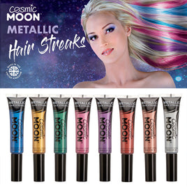 Metallic Hair Streaks by Cosmic Moon Temporary Hair Styling Dye Health & Beauty:Hair Care & Styling:Styling Products fancy galaxy hair hair styling metallic