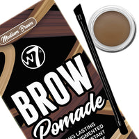 W7 Brow Pomade Eyebrow Definer Shaping Gel Colour Tint Jar & Brush Easy blend Medium Brown Health & Beauty:Make-Up:Eyes:Eyebrow Liner & Definition brows eyes makeup