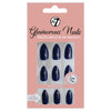 W7 Glamorous Nails False Tips Full Coverage Set of 24 + Glue Lasts up to 7 days Midnight Express Glitter Stiletto Health & Beauty:Nail Care, Manicure & Pedicure:Nail Art:Artificial Nail Tips false nails nails