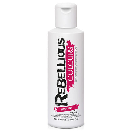 Rebellious Colours Semi-Permanent Hair Dye Vegan Hair Colour 100ml Neon UV Pink hair hair dye super