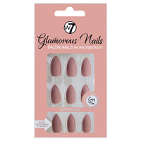 W7 Glamorous Nails False Tips Full Coverage Set of 24 + Glue Lasts up to 7 days Nude with Attitude Matte Stiletto Health & Beauty:Nail Care, Manicure & Pedicure:Nail Art:Artificial Nail Tips false nails nails